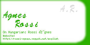 agnes rossi business card